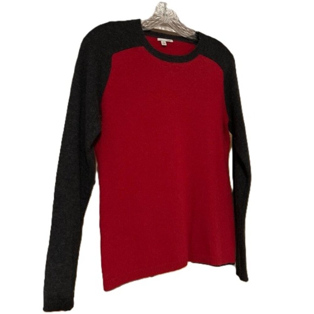 Halogen Women’s Color Block Red Gray Cashmere Bas… - image 3